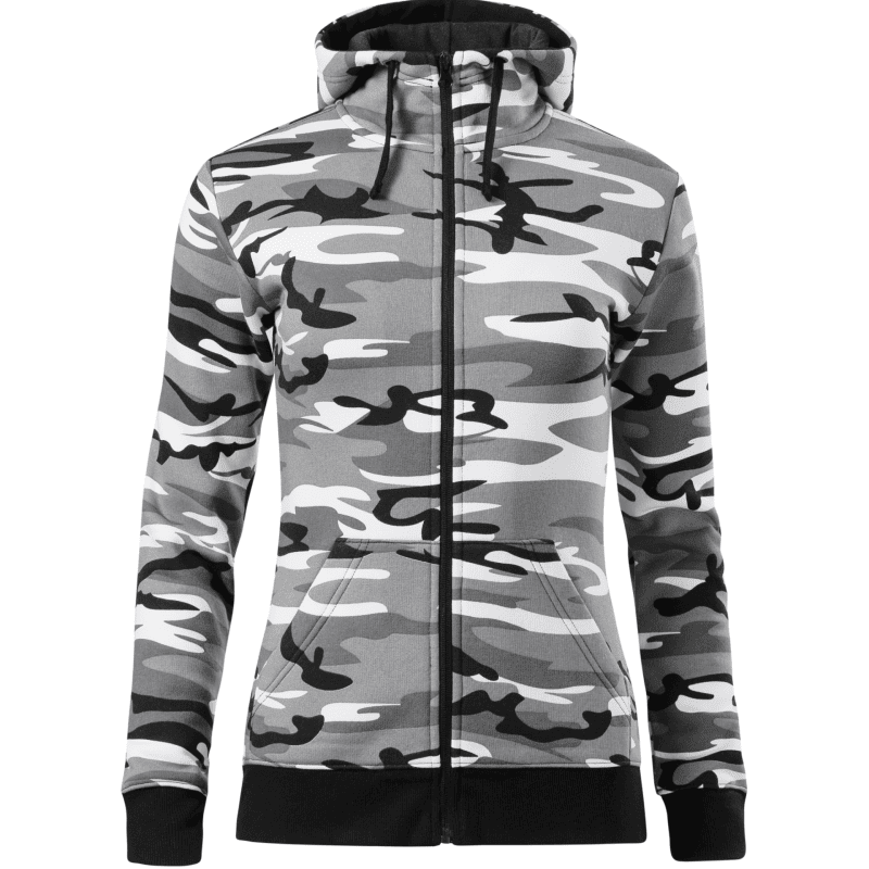 Bluza damska - Camo Zipper C20