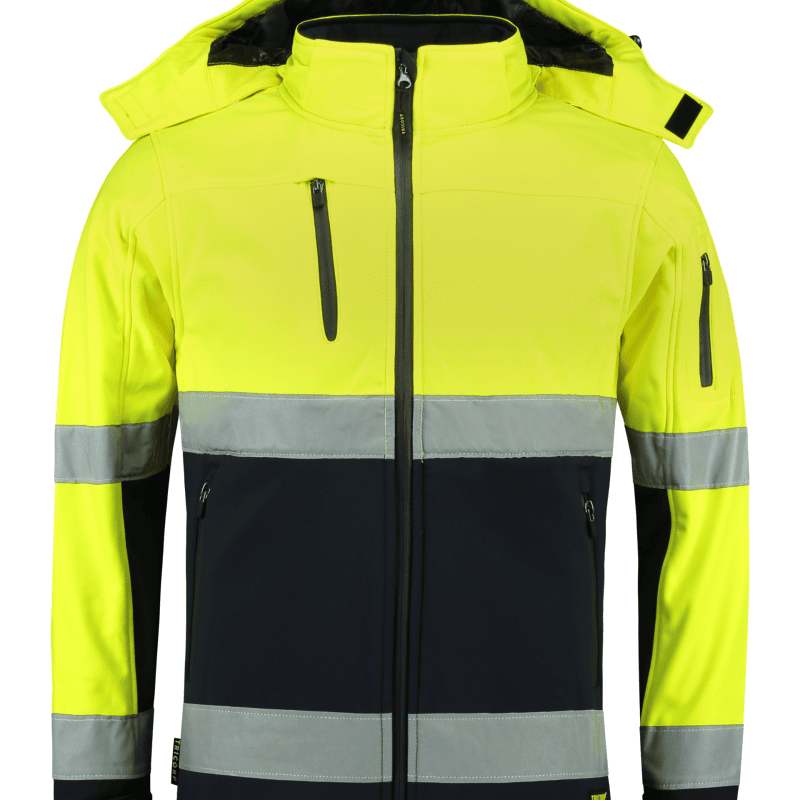 Softshell kurtka unisex - Bi-color EN ISO 20471 Softshell T52